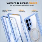 Nineasy 360° Rotatable Magnetic Stand for Samsung Galaxy S25 Ultra Case[Fit for MagSafe][Full Body Protection][Built-in 9H Screen Protector+Metal Kickstand] Heavy Duty 15FT Shockproof Phone Case Blue - Image 6