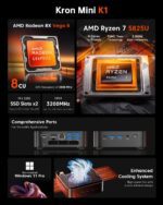 ACEMAGIC Mini Gaming PC 32GB RAM 1TB SSD AMD Ryzen 7 5825U 11 Pro (Up to 3.6GHz) Triple 4K@60Hz Display WiFi6 BT5.2 Type-C HDMI DP1.4 Mini Computers Desktop for Light Gaming/Office - Image 7