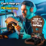 Slothoem-Gamer Gifts for Men Teenage Boy, Gamer Room Decor for Brother, Gaming Gifts for Son, Boyfriend, Husband, Gamer Room Accessories Stuff, Wooden Headset Stand - Can't Hear You I'm Gaming - Image 5