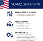 WAC Smart Fans Swirl Indoor and Outdoor 3-Blade Smart Home Ceiling Fan 54in Matte Black Koa with 3000K LED Light Kit and Remote Control works with Alexa and iOS or Android App - Image 6