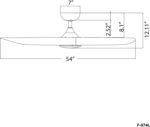 WAC Smart Fans Swirl Indoor and Outdoor 3-Blade Smart Home Ceiling Fan 54in Matte Black Koa with 3000K LED Light Kit and Remote Control works with Alexa and iOS or Android App - Image 10