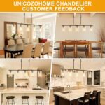 Dining Room Light Fixture/Chandelier Over Table, 5-Light Kitchen Island Lighting Hanging for Farmhouse Linear Chandeliers Black and Gold Ceiling Pendant Light Fixtures with Clear Glass Shade - Image 4