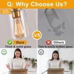 Dining Room Light Fixture/Chandelier Over Table, 5-Light Kitchen Island Lighting Hanging for Farmhouse Linear Chandeliers Black and Gold Ceiling Pendant Light Fixtures with Clear Glass Shade - Image 7