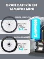 Mini Bike Tire Air Pump: Fast Inflate Portable Small Bicycle Electric Pump for Presta and Schrader Valves, 120 Psi High Pressure Pump with Digital Gauge for Road Bike, Mountain Bike, E-Bike - Image 7