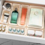 12 PCS Drawer Organizer Set, 4 Sizes Storage Drawer Units, Clear Plastic Makeup Vanity Organizer and Storage Bins for Makeup, Stationeries, Multiple Gadgets for Bathroom, Office, Bedroom - Image 8