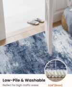 Amada 9x12 Large Area Rugs, Modern Living Room Rugs with Non-Slip Backing & Short Pile, Washable Rug with Abstract Pattern for Living Room, Bedroom and Dinning Room, Dark Blue - Image 8