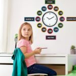 Colorful Clock Numbers Bulletin Board Kit Analog Clock for Kids Learning Classroom Clock for Back to School Elementary Classroom Decorations Teacher Supplies - Image 7