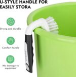 SetSail Scrub Brush, Heavy-Duty Scrub Brushes for Cleaning with Stiff Bristles Cleaning Brush for Shower, Bathroom, Carpet, Kitchen and Bathtub Scrubber - 3 Pack (Black White) - Image 5