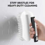 SetSail Scrub Brush, Heavy-Duty Scrub Brushes for Cleaning with Stiff Bristles Cleaning Brush for Shower, Bathroom, Carpet, Kitchen and Bathtub Scrubber - 3 Pack (Black White) - Image 6