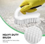 SetSail Scrub Brush, Heavy-Duty Scrub Brushes for Cleaning with Stiff Bristles Cleaning Brush for Shower, Bathroom, Carpet, Kitchen and Bathtub Scrubber - 3 Pack (Black White) - Image 7
