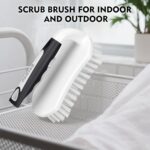 SetSail Scrub Brush, Heavy-Duty Scrub Brushes for Cleaning with Stiff Bristles Cleaning Brush for Shower, Bathroom, Carpet, Kitchen and Bathtub Scrubber - 3 Pack (Black White) - Image 8