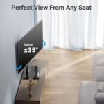 PERLESMITH Universal Swivel TV Stand Mount for 37-80 Inch LCD OLED Flat/Curved Screen TVs-Height Adjustable Table Top TV Stand/Base with Wire Management,VESA 600x400mm up to 99lbs,PSTVS35 - Image 3