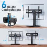 PERLESMITH Universal Swivel TV Stand Mount for 37-80 Inch LCD OLED Flat/Curved Screen TVs-Height Adjustable Table Top TV Stand/Base with Wire Management,VESA 600x400mm up to 99lbs,PSTVS35 - Image 4