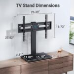 PERLESMITH Universal Swivel TV Stand Mount for 37-80 Inch LCD OLED Flat/Curved Screen TVs-Height Adjustable Table Top TV Stand/Base with Wire Management,VESA 600x400mm up to 99lbs,PSTVS35 - Image 8