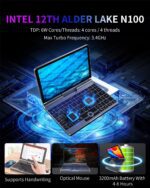 8 Inch 2-in-1 Mini Laptop,HD Rotatable Touch Screen Support Handwriting Windows 11 Pro Small Laptop, N100/N150,12GB RAM, 512GB SSD,Wi-Fi 6, BT 5.2,2 MP Camera,G-Sensor,HDMI,Type C Ultra Pocket PC - Image 6