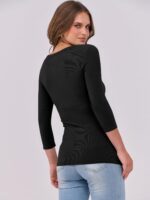 ANRABESS Womens 3/4 Long Sleeve Tops Ribbed Knit Slim Fitted Shirts Basic Tee Fall Outfits 2025 Fashion Y2K Clothes - Image 6