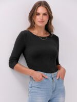 ANRABESS Womens 3/4 Long Sleeve Tops Ribbed Knit Slim Fitted Shirts Basic Tee Fall Outfits 2025 Fashion Y2K Clothes - Image 7