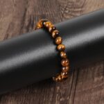 Tigers Eye Bracelet for Men, Natural Crystal Chakra Bracelet for Positive Energy Ease Anxiety, Spiritual Crystal Jewelry 8mm Round Bead Protection Stones Jewelry Gifts for Women Men - Image 8