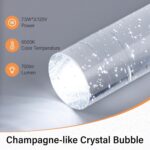 Pendant Lights Kitchen Island 3 Pack, 6500K Modern Kitchen Island Lights Ceiling Lighting Fixtures with Crystal Bubble, Integrated LED Cold White Hanging Light Dining Room Light Brushed Gold - Image 4