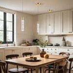 Pendant Lights Kitchen Island 3 Pack, 6500K Modern Kitchen Island Lights Ceiling Lighting Fixtures with Crystal Bubble, Integrated LED Cold White Hanging Light Dining Room Light Brushed Gold - Image 9