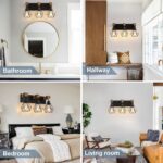 Farmhouse Vanity Light for Bathroom, 3-Light Wood Bathroom Vanity Light Fixtures Over Mirror, Rustic Sconces Wall Lighting with Metal Lampshade for Living Room, Bedroom, Hallway - Image 9