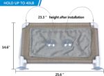 Cat Window Hammock – Mess-Free Waterproof Cats Window Perch for Large Cats, Strong Suction Cup Hammock with Flannel Cover, Indoor Cat Seat, Beige - Image 3