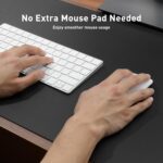 Aothia Leather Desk Pad Protector,Mouse Pad,Office Desk Mat, Non-Slip PU Leather Desk Blotter,Laptop Desk Pad,Waterproof Desk Writing Pad for Office and Home (Black,31.5" x 15.7") - Image 5