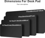 Aothia Leather Desk Pad Protector,Mouse Pad,Office Desk Mat, Non-Slip PU Leather Desk Blotter,Laptop Desk Pad,Waterproof Desk Writing Pad for Office and Home (Black,31.5" x 15.7") - Image 9