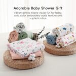 PHF 100% Muslin Cotton Baby Hooded Towels, 2 Pack Bath Towel with Hood for Newborn, Infant, Toddler, Ultra Soft and Absorbent Baby Bath Essentials, Shower Gifts for Girls, 32x32Inch, Fruits - Image 9