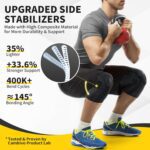 CAMBIVO 2 Pack Knee Brace for Men and Women, Knee Sleeves for Men with Patella Gel Pad and Side Stabilizers, Knee Compression Sleeves for Knee Pain Relief, Running, Workout, Daily Use - Image 4