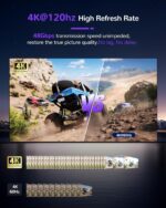 avedio links 4K@120Hz HDMI Splitter 1 in 2 Out w/ 4ft 8K Hdmi Cable (Not Extended Display), Mirror Only, 8K HDMI 2.1 Splitter for Monitor, TV, Support HDCP2.3, 48Gbps, VRR, ALLM, Dol-by Vision, Atmos - Image 5