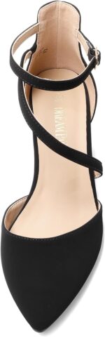 DREAM PAIRS Women's Closed Pointed Toe Low Chunky Heels Pumps Ankle Strap Wedding Business Dressy Shoes - Image 4