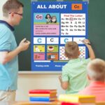 Alphabet Learning Pocket Chart, Alphabet Wall Chart for Toddlers 1-3, Handwriting Practice Letter Tracing Circle Time Learning Center for Classroom, Preschool Classroom Must Haves XL35x 27" - Image 3