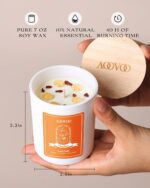 AOOVOO Fall Candles Set for Women - 4 Pack Candles for Home Scented, Aromatherapy Candle with Crystals Inside, 28 oz 200 Hour Long Lasting, Autumn Fragrance of Apple Pie/Cinnamon/Pumpkin/Nutmeg Beans - Image 7