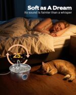 Cat Water Fountain Stainless Steel: Cat Fountain for Drinking - 88oz/2.6L Pet Water Fountain for Cats Indoor - Quiet Cats Water Bowl Dispenser - Pets Feeding & Watering Supplies - for Small Animals - Image 9