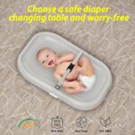 Changing Pad, Organic 100% Natural Premium Latex from Malaysia Jungle,27.6"×17" Skin-Friendly Surface, Easy to Clean, Non-Slip Design for Changing Tables and Dressers, IPX7 Waterproof(Gray) - Image 7