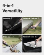 HOTO Handheld Car Vacuum Cleaner Cordless, 4-in-1 Portable Mini Vacuum with 20000Pa Strong Suction, Electric Compressed Air Duster Blower for Car, Desk, Computer, Keyboard, Home, Office Cleaning - Image 4