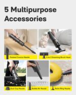 HOTO Handheld Car Vacuum Cleaner Cordless, 4-in-1 Portable Mini Vacuum with 20000Pa Strong Suction, Electric Compressed Air Duster Blower for Car, Desk, Computer, Keyboard, Home, Office Cleaning - Image 5