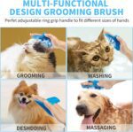 Comotech Dog Paw Cleaner with Bath Brush & Absorbent Towels - Adjustable Ring Handle for Long and Short-Haired Dogs (Large, Blue) - Image 6