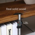 5 Tier Bookcase, Solid Wood Bookshelf Rustic Vintage Industrial Etagere Bookcase, Metal and Wood Free Vintage Bookshelf, Retro Brown (Real Wood) (5-Tiers) - Image 4