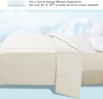 Cooling Comforter Full/Queen Size, All Season Blanket for Hot Sleepers, Lightweight Comforter for Night Sweats, Double-Sided Cooling Bedding for Bed, Sofa, Office, Camping (Beige,90"*90") - Image 4
