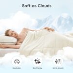 Cooling Comforter Full/Queen Size, All Season Blanket for Hot Sleepers, Lightweight Comforter for Night Sweats, Double-Sided Cooling Bedding for Bed, Sofa, Office, Camping (Beige,90"*90") - Image 5