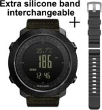 North Edge Apache Tactical Sports Watches for Men , Outdoor Survival Military Compass Rock Solid Digital Watches with Durable Band, Steps Tracker Pedometer Calories (Green)… - Image 3