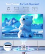 Mini Projector 4K support with WiFi 6 and Bluetooth 5.4, 5w Soundbase Speaker, Auto Vertical Keystone 180°Rotatable Portable Proyector for Home Bedroom Outdoor HY300Pro+ - Image 3