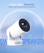 Mini Projector 4K support with WiFi 6 and Bluetooth 5.4, 5w Soundbase Speaker, Auto Vertical Keystone 180°Rotatable Portable Proyector for Home Bedroom Outdoor HY300Pro+ - Image 4