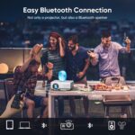 【Netflix Officially】NISOO Smart Projector with WiFi and Bluetooth, Mini Movie Projector with Apps Built-in, 1080P Outdoor Projector for Phone/PC/HDMI/USB, Two-way Bluetooth, 50% Zoom - Image 6