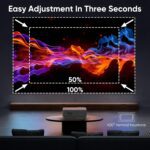 【Netflix Officially】NISOO Smart Projector with WiFi and Bluetooth, Mini Movie Projector with Apps Built-in, 1080P Outdoor Projector for Phone/PC/HDMI/USB, Two-way Bluetooth, 50% Zoom - Image 8