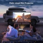 【Netflix Officially】NISOO Smart Projector with WiFi and Bluetooth, Mini Movie Projector with Apps Built-in, 1080P Outdoor Projector for Phone/PC/HDMI/USB, Two-way Bluetooth, 50% Zoom - Image 10