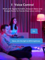 meross Smart LED Strip Lights Works with Apple HomeKit, 16.4ft WiFi RGB Strip, Compatible with Siri, Alexa&Google and SmartThings, App Control, Color Changing Led Strips for Bedroom, TV - Image 5