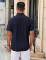 COOFANDY Mens Casual Button Down Shirt Untucked Short Sleeve Strech Wrinkle Free Dress Shirts - Image 5